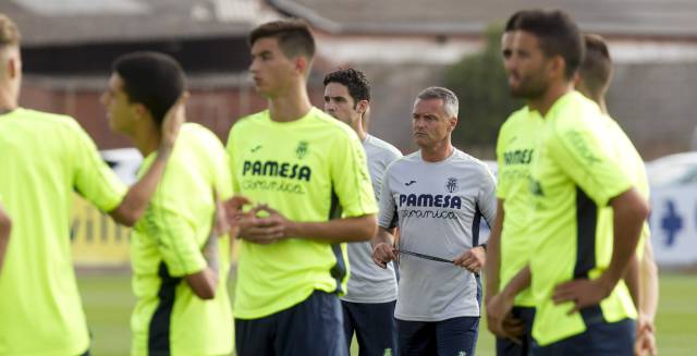 Fran Escribá durante el primer entrenamiento.