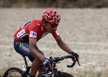 Nairo Quintana durante la 15&ordf; etapa de la Vuelta. 