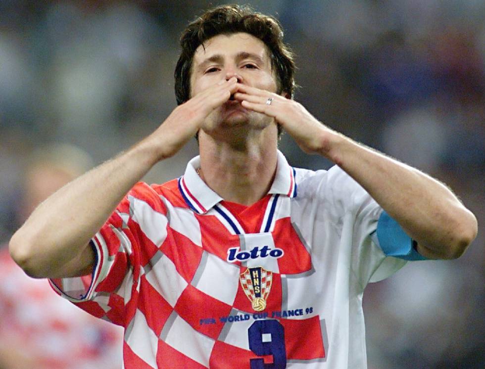 Maillot De Foot Rétro Croatie 1998 Davor Suker - Lotto - Taille M Homme - Neuf Avec étiquettes