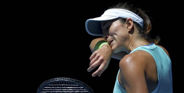 Muguruza, durante el partido contra Vandeweghe.