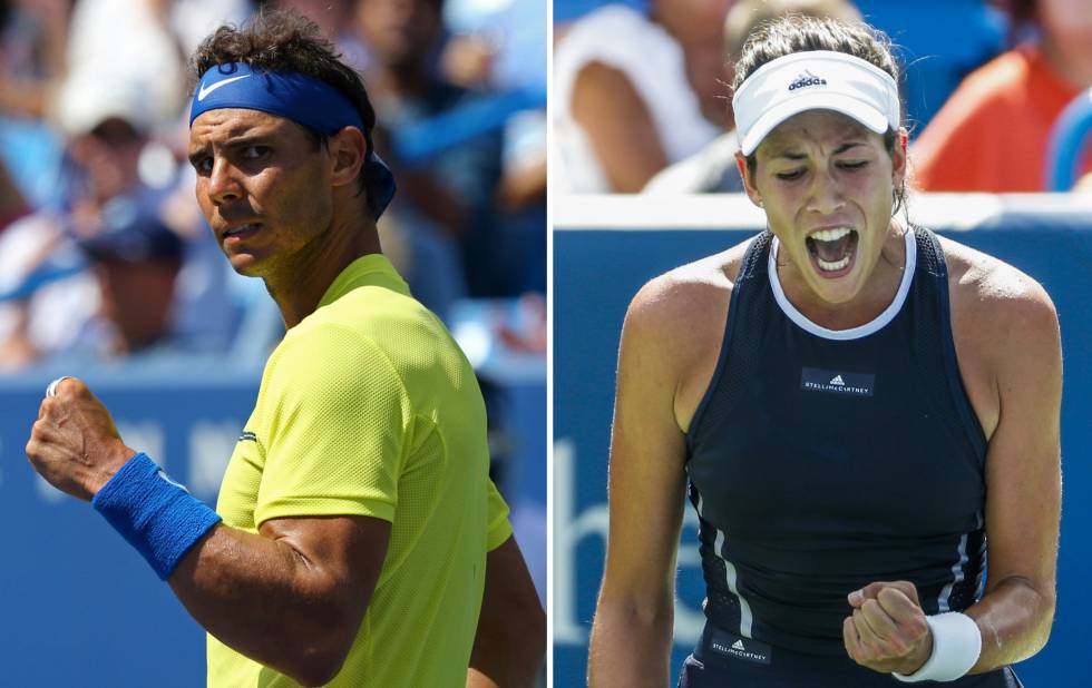 Rafael Nadal y Garbiñe Muguruza.
