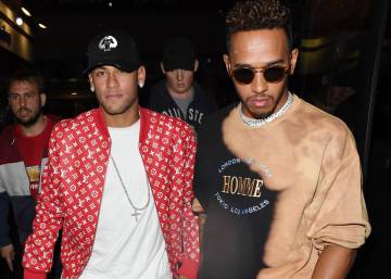 Neymar y Lewis Hamilton, días de fiesta en Londres
