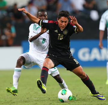 El centrocampista mexicano durante la final sub 17 contra Nigeria.
