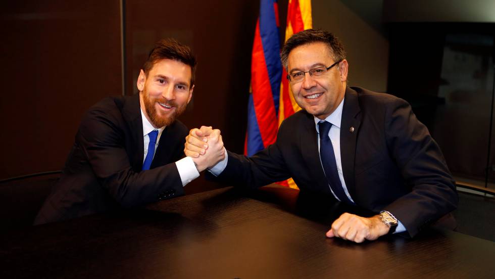 Messi y Bartomeu, el pasado noviembre.