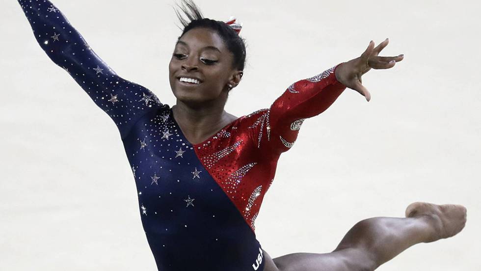 Simone Biles durante los Juegos Olímpicos de Río 2016.