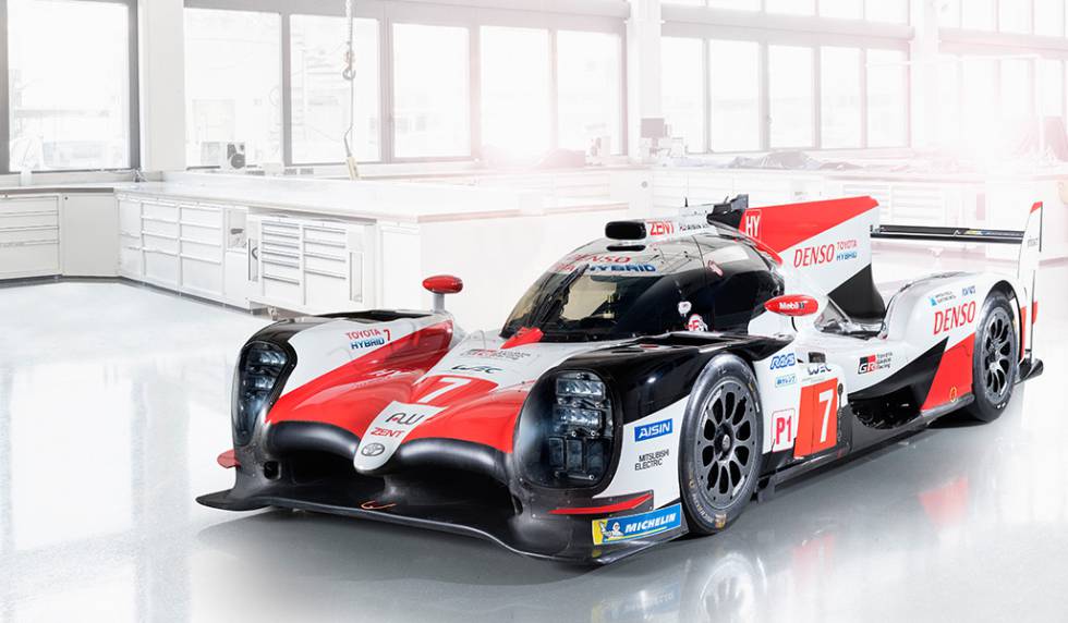 El Toyota TS050 con el que Fernando Alonso correrá las 24 Horas de LeMans.