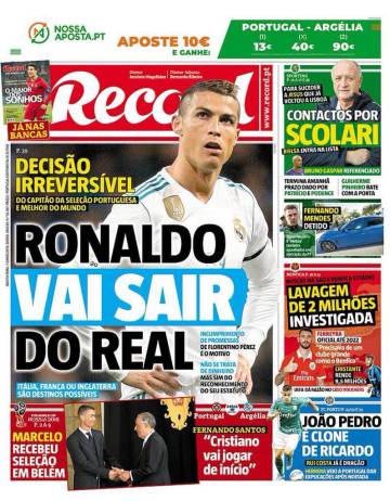 En Portugal aseguran que Cristiano Ronaldo dejará el Madrid: “Es una decisión irreversible”