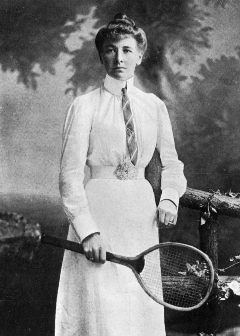 La jugadora de tenis Charlotte Copper, en 1908.