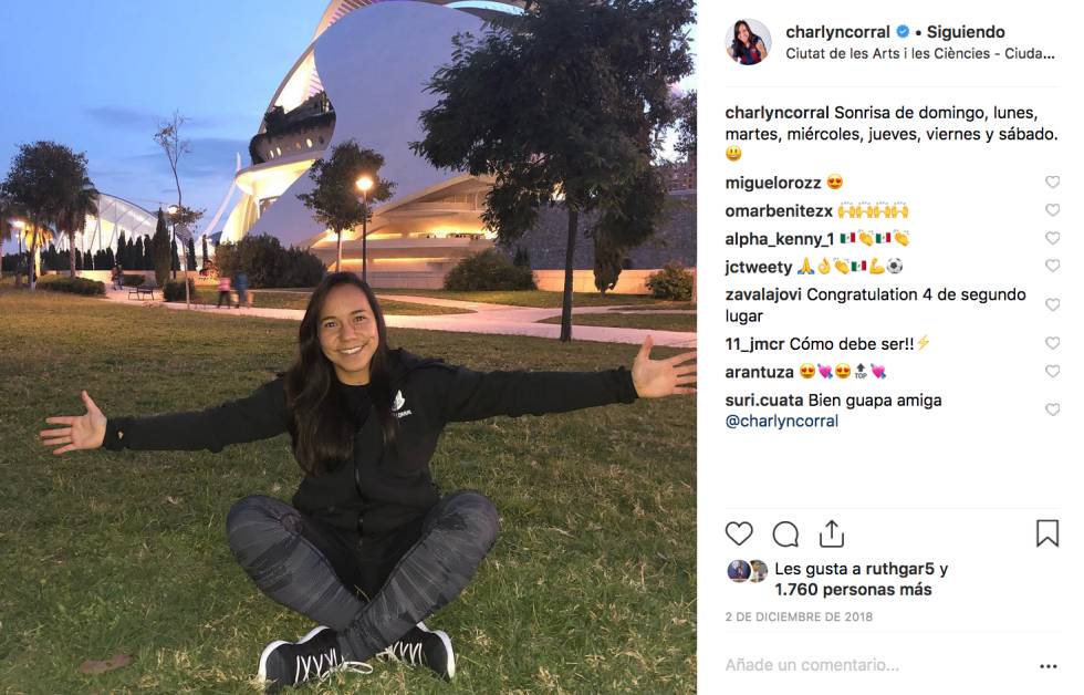 Charlyn Corral, delantera del Levante UD Femenino, usa Instagram para mostrar su