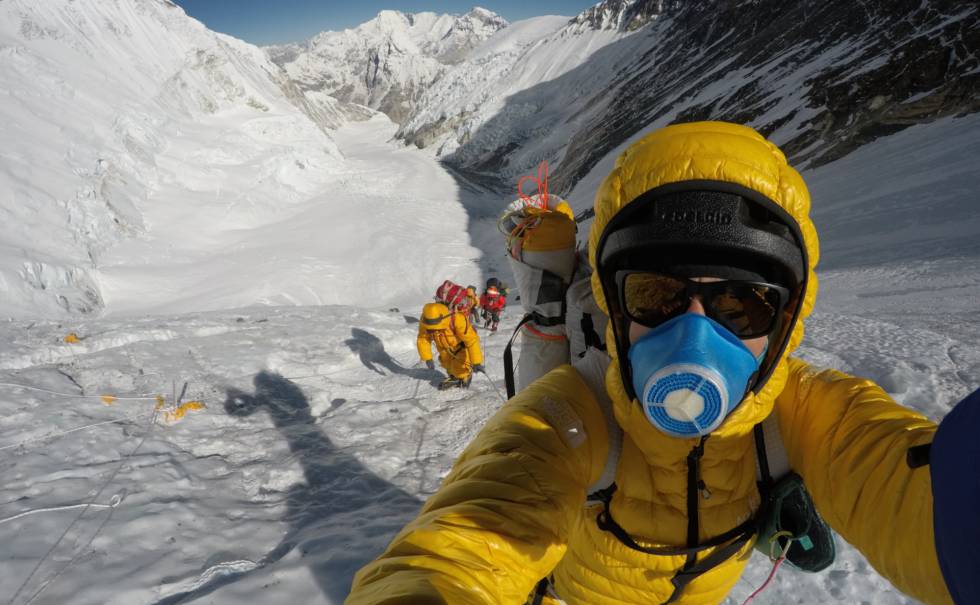 David Goettler, en  el Everest.