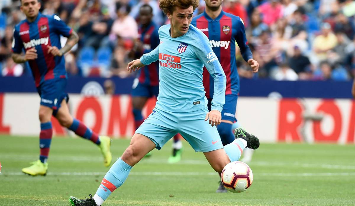 Griezmann, en un Atlético-Levante.