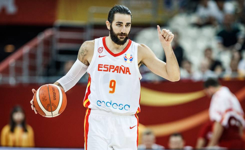 Ricky Rubio, en un momento del partido contra Polonia. 