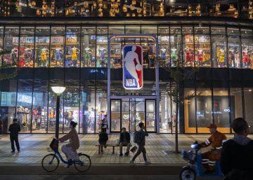 Imagen de una tienda de la NBA en Pekín.