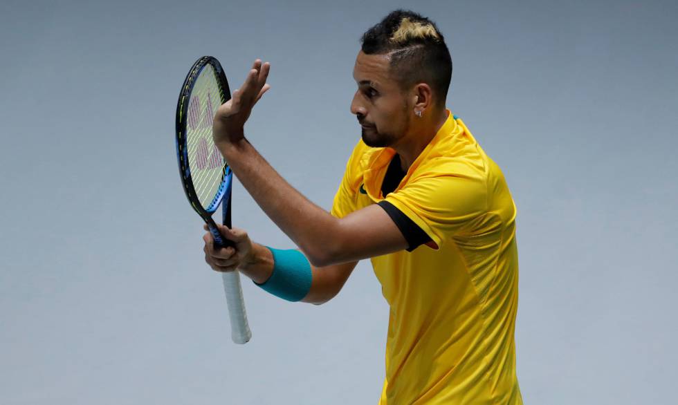 Kyrgios, durante su partido ante González.