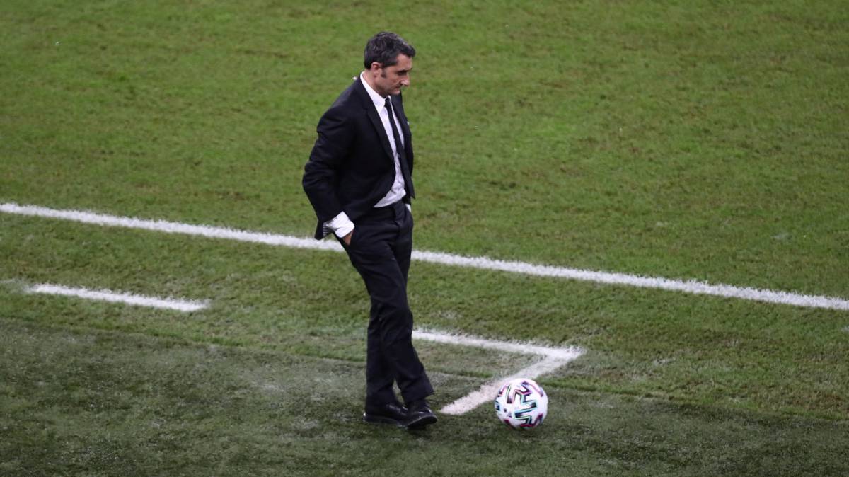 Valverde, durante el Barcelona-Atlético del pasado jueves. 