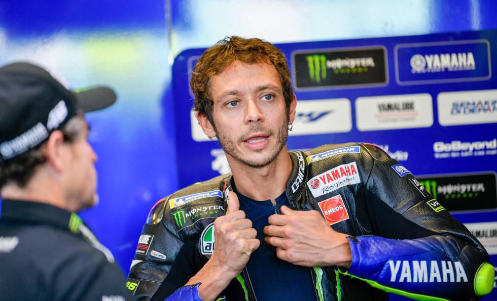 Valentino Rossi, en el Gran Premio de San Marino del año pasado.