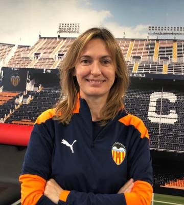 La médica del primer equipo del Valencia CF, Cristina Pérez.
