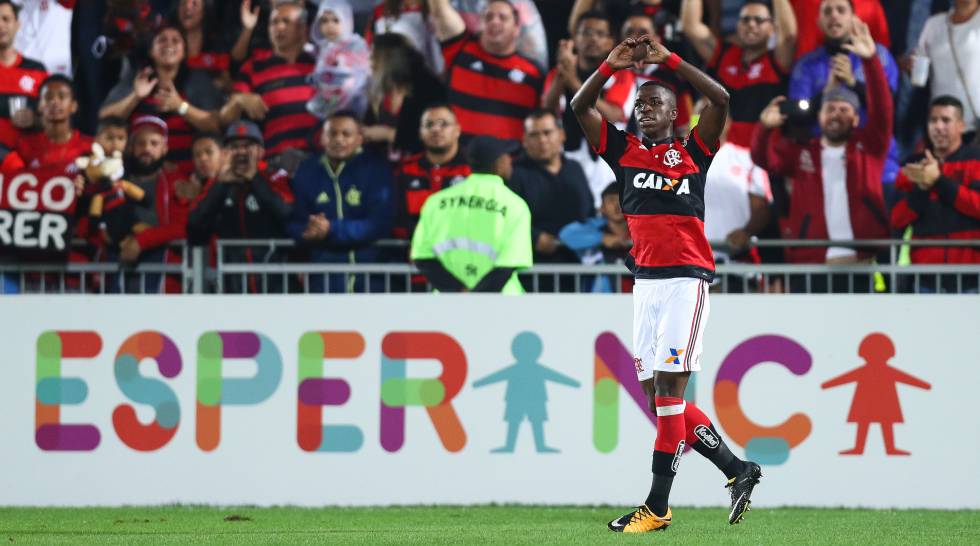 Vinicius Jr., ahora delantero del Real Madrid, en el Flamengo, el equipo que lo vio crecer en Brasil.