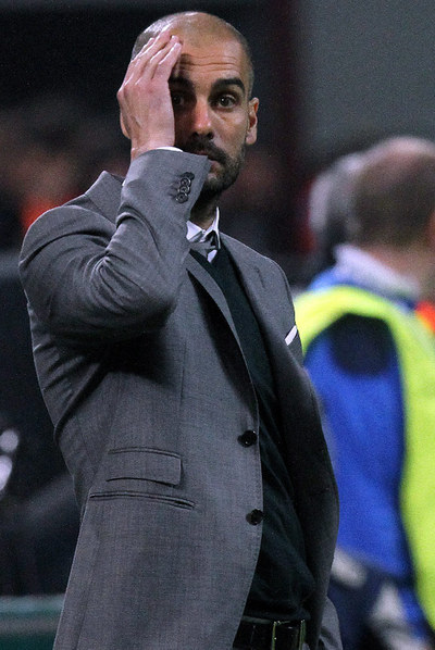 Guardiola, durante el encuentro.