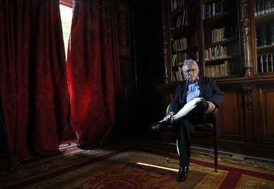 Carlos Monsiváis (Ciudad de México, 1938-2010), fotografiado en 2008 en Casa de América, en Madrid.