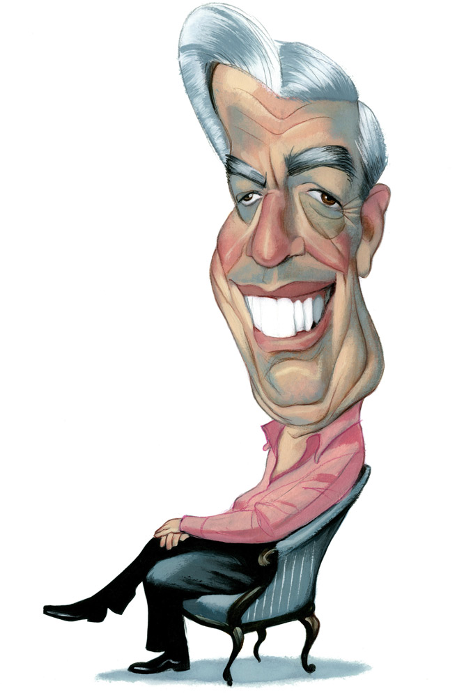 Caricatura de Mario Vargas Llosa