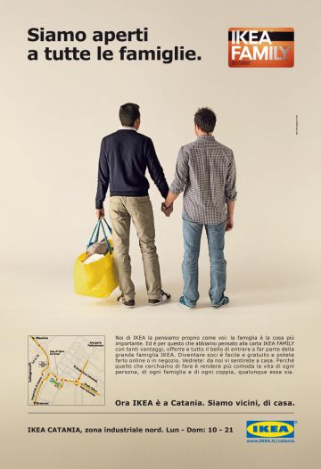 El anuncio de Ikea de 2011 en apoyo a las parejas homosexuales que generó críticas por parte del Gobierno italiano