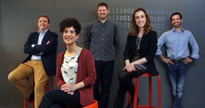 A group of Google employees at the Madrid HQ.