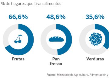 ¿Qué alimentos tiramos al cubo de basura con más frecuencia?