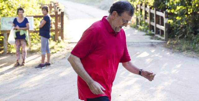 Mariano Rajoy pasa el fin de semana en Ribadumia. 