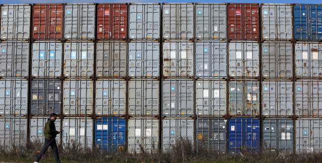 Containers at the Madrid Dry Port.