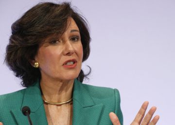 La presidenta del Santander, Ana Bot&iacute;n, durante la rueda de prensa de resultados de 2016.