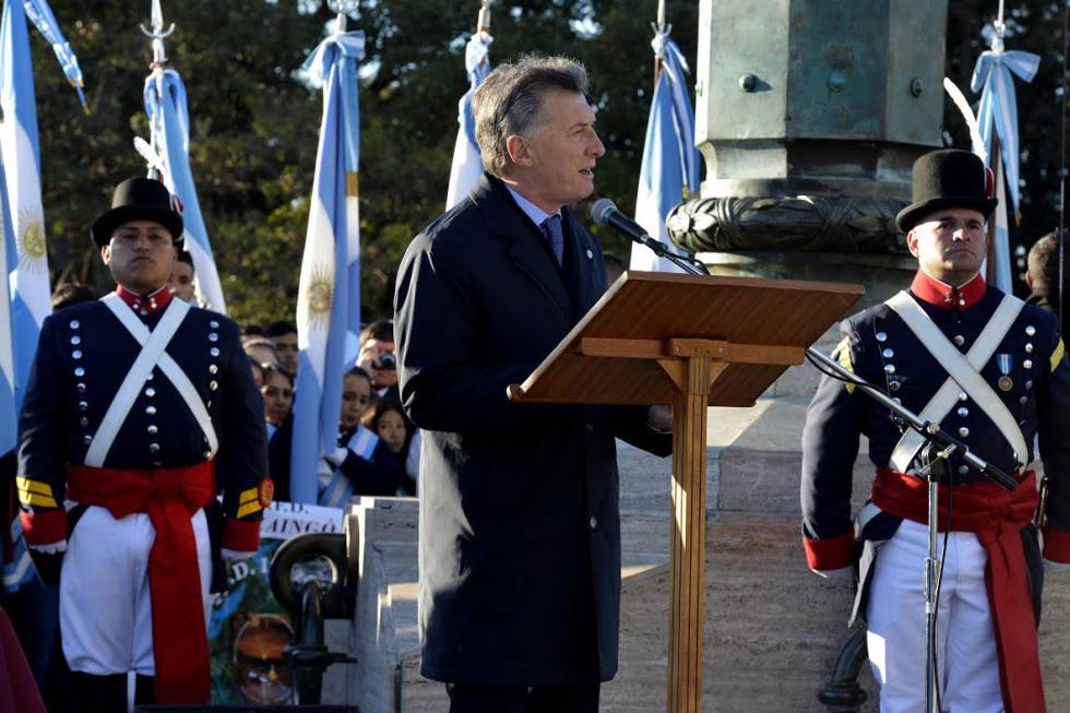 Mauricio Macri en Rosario, el 20 de junio.