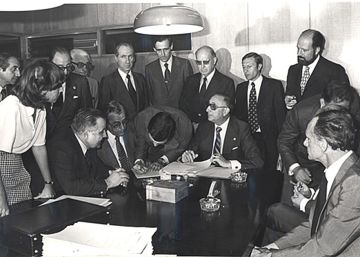Acto de constituci&oacute;n de la CEOE el 29 de junio de 1977 