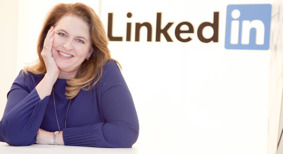 Sara Harmon en las oficinas de LinkedIn España y Portugal. 