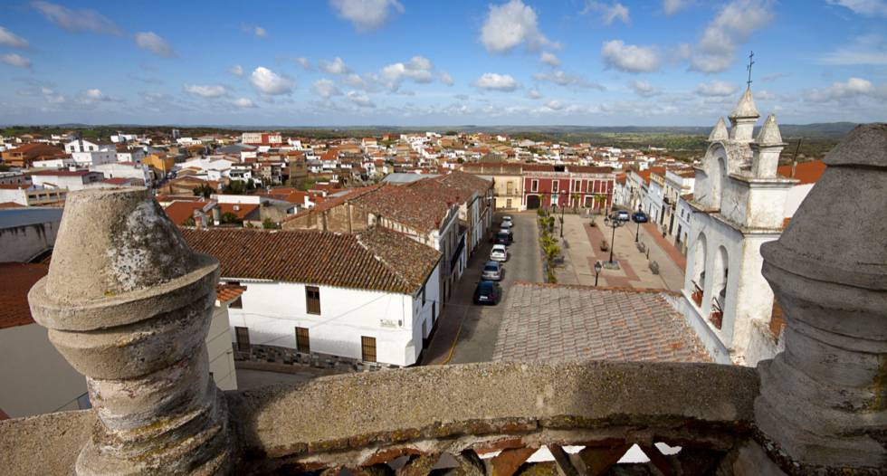 Vista panorámica de Zahínos (Badajoz).