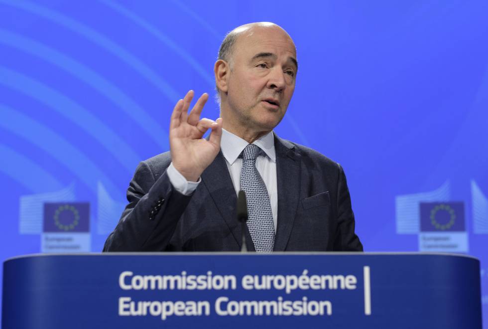 El comisario de Asuntos Económicos, Pierre Moscovici, en Bruselas