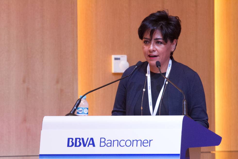 Irene Espinosa, hace un año y medio en un acto de BBVA Bancomer.