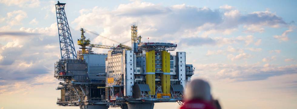 Una plataforma petrolífera en la zona noruega del mar del Norte. 