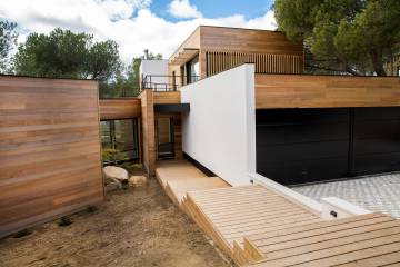 Casa de madera en Torrelodones (Madrid) construida por 100x100 Madera.