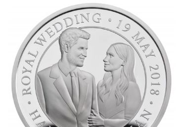 Una moneda de cinco libras por la boda del príncipe Enrique y Meghan Markle