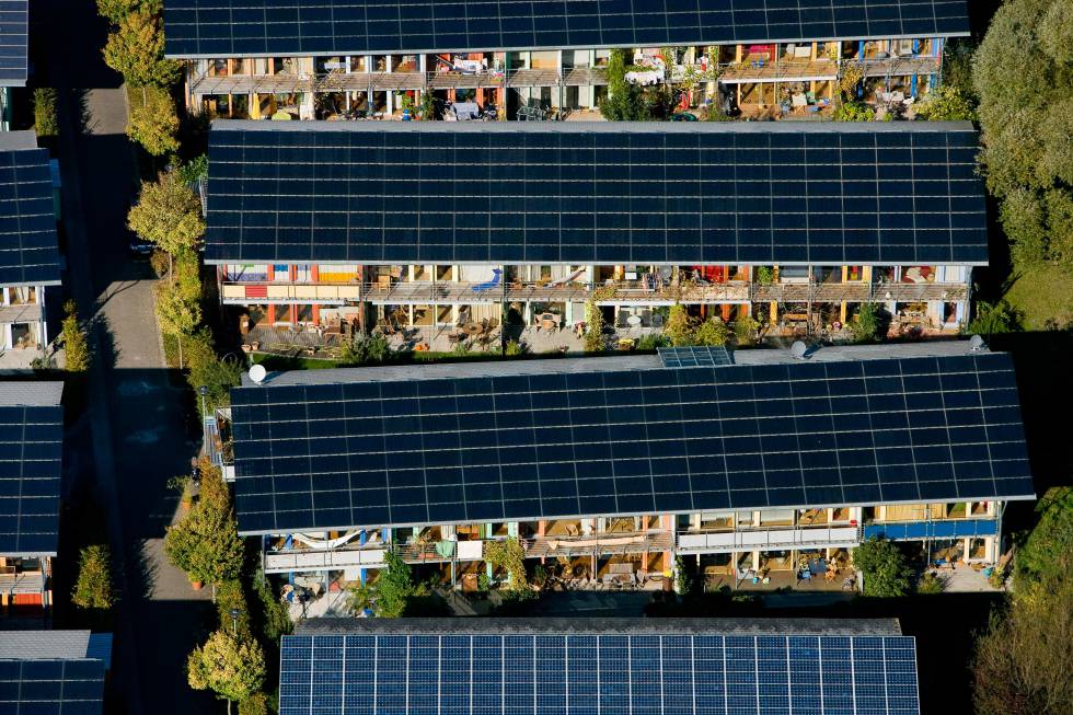 Paneles solares del barrio Schlierberg de Friburgo.