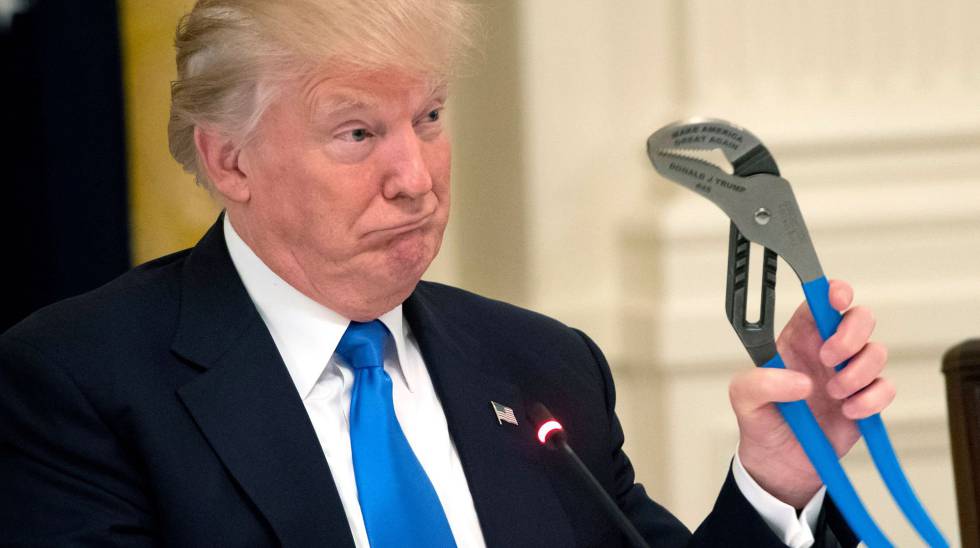 El presidente Donald Trump en un acto en la Casa Blanca