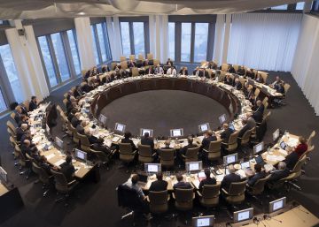 Reunión del consejo de gobierno del BCE en 2017.rn 