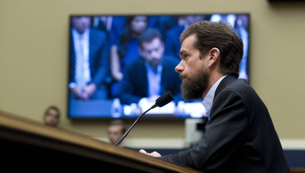 Jack Dorsey, en su comparecencia ante el comitÃ© del Senado, el 5 de septiembre.rn 