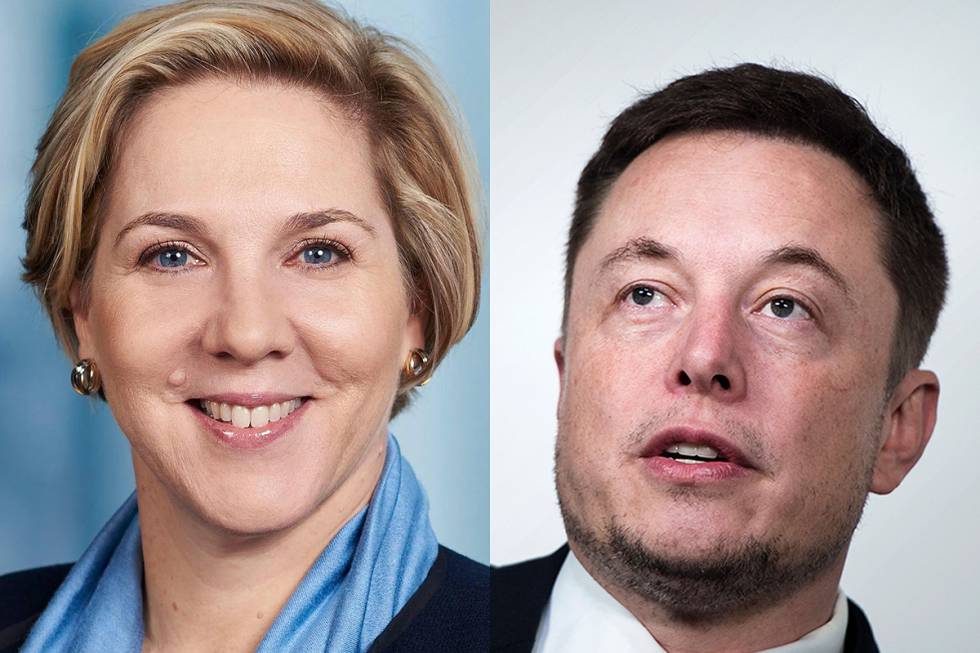 Robyn Denholm y Elon Musk