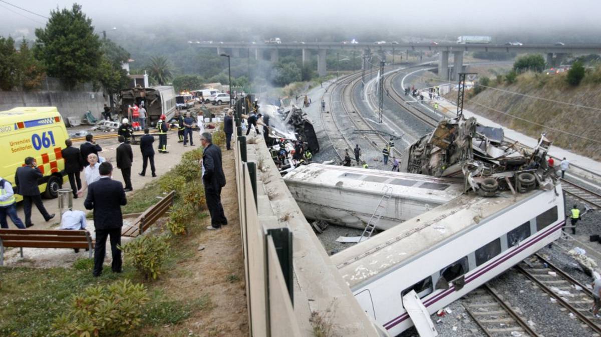 Imagen del accidente de Angrois.