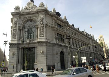 Edifico del Banco de España en la plaza de Cibeles en Madrid. 