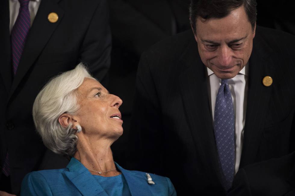 Christine Lagarde y Mario Draghi