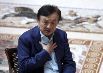 El fundador de Huawei, Ren Zhengfei, durante una entrevista en Shenzhen este martes. 