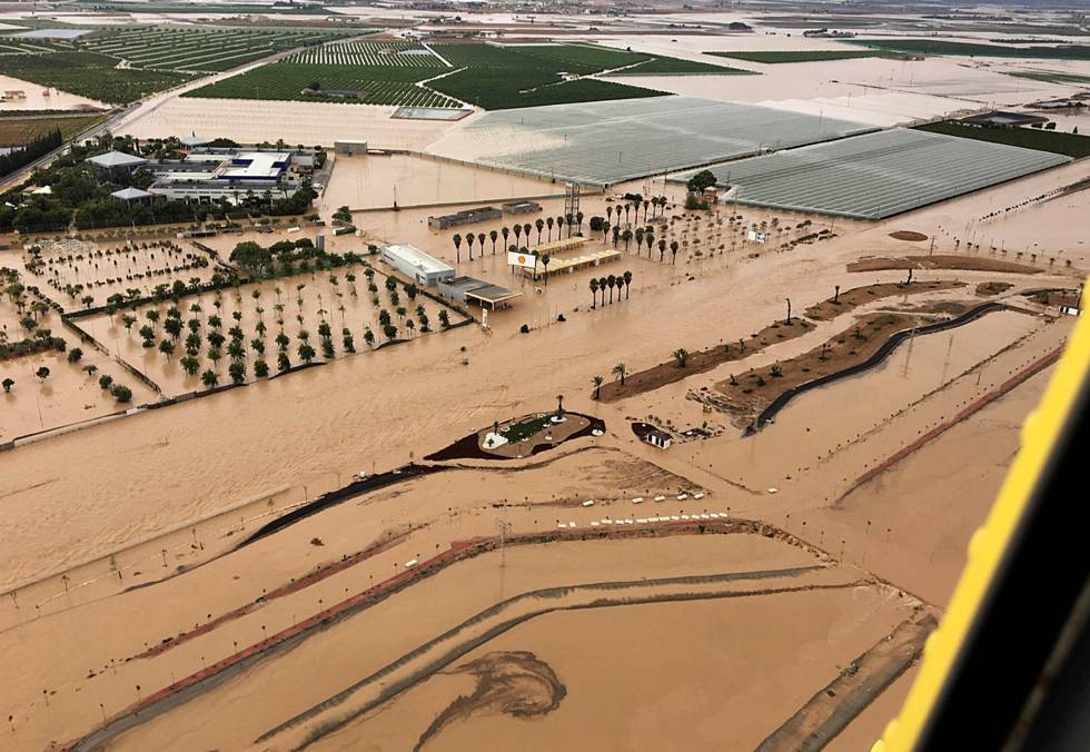 Vista aérea de la localidad murciana de Los Alcázares el pasado 13 de septiembre